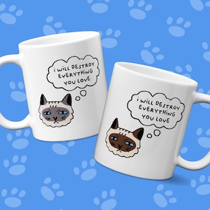 Custom Ragdoll Cat Mug | Personalized Ragdoll Cat Mug | Modern Minimalist Gift For Cat Lovers | Rag doll Cat Mom Cat Portrait Customized Mug