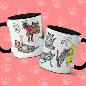 Mug égyptien personnalisé Mau Cat | Mug égyptien égyptien personnalisé Mau Cat mug | Drôle de cadeau pour les amoureux des chats | Mug personnalisé Égyptien Mau Mug personnalisé Mug