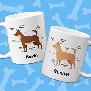Custom Chihuahua Diagram Anatomy Mug | Personalized Dog Mug | Chihuahua Art Dog Owner Gift | Funny Dog Mom Customized Gift  | Chihuahua Meme