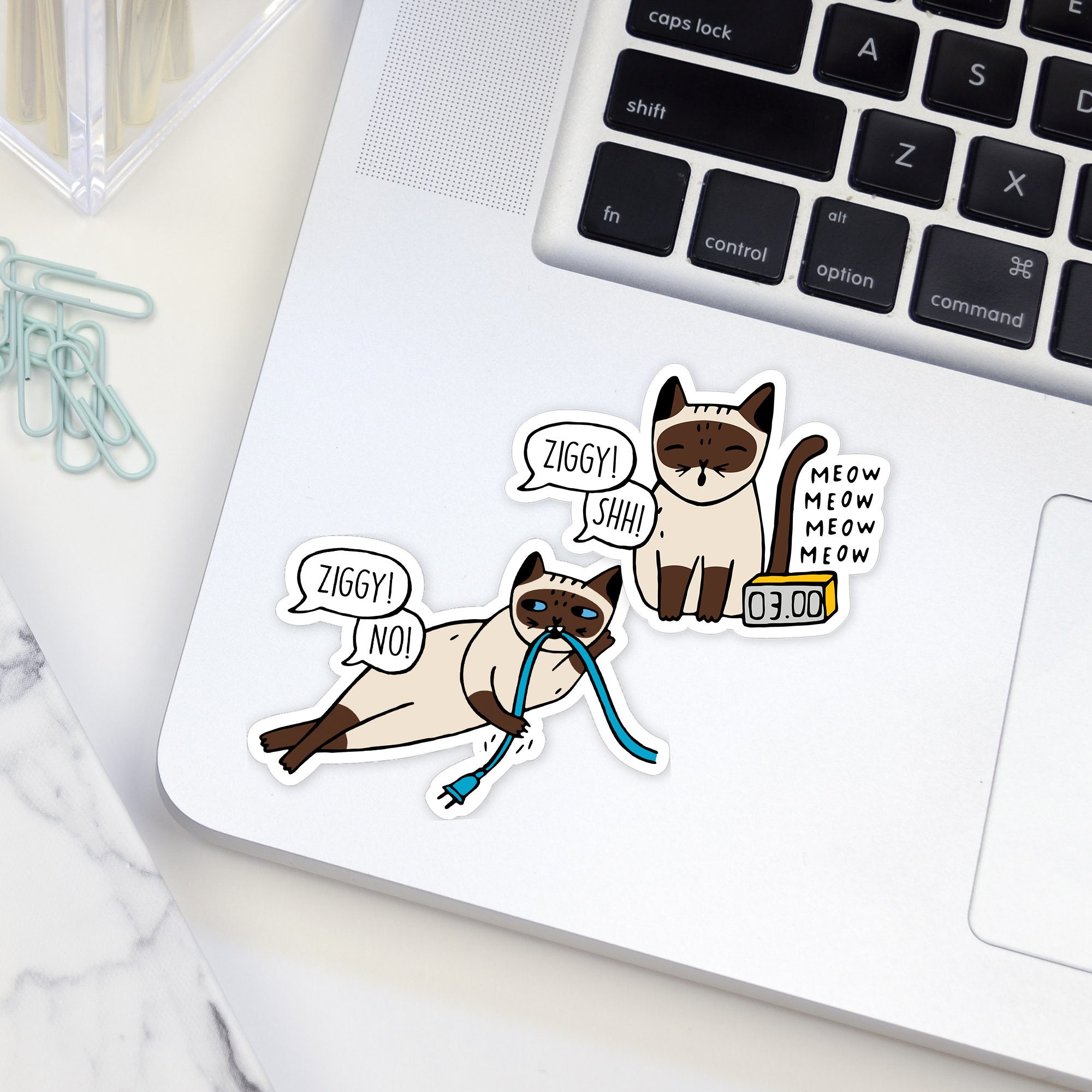 Siamese Sticker Custom Siamese Cat Sticker | Personalized Siamese Cat Sticker | Funny ...