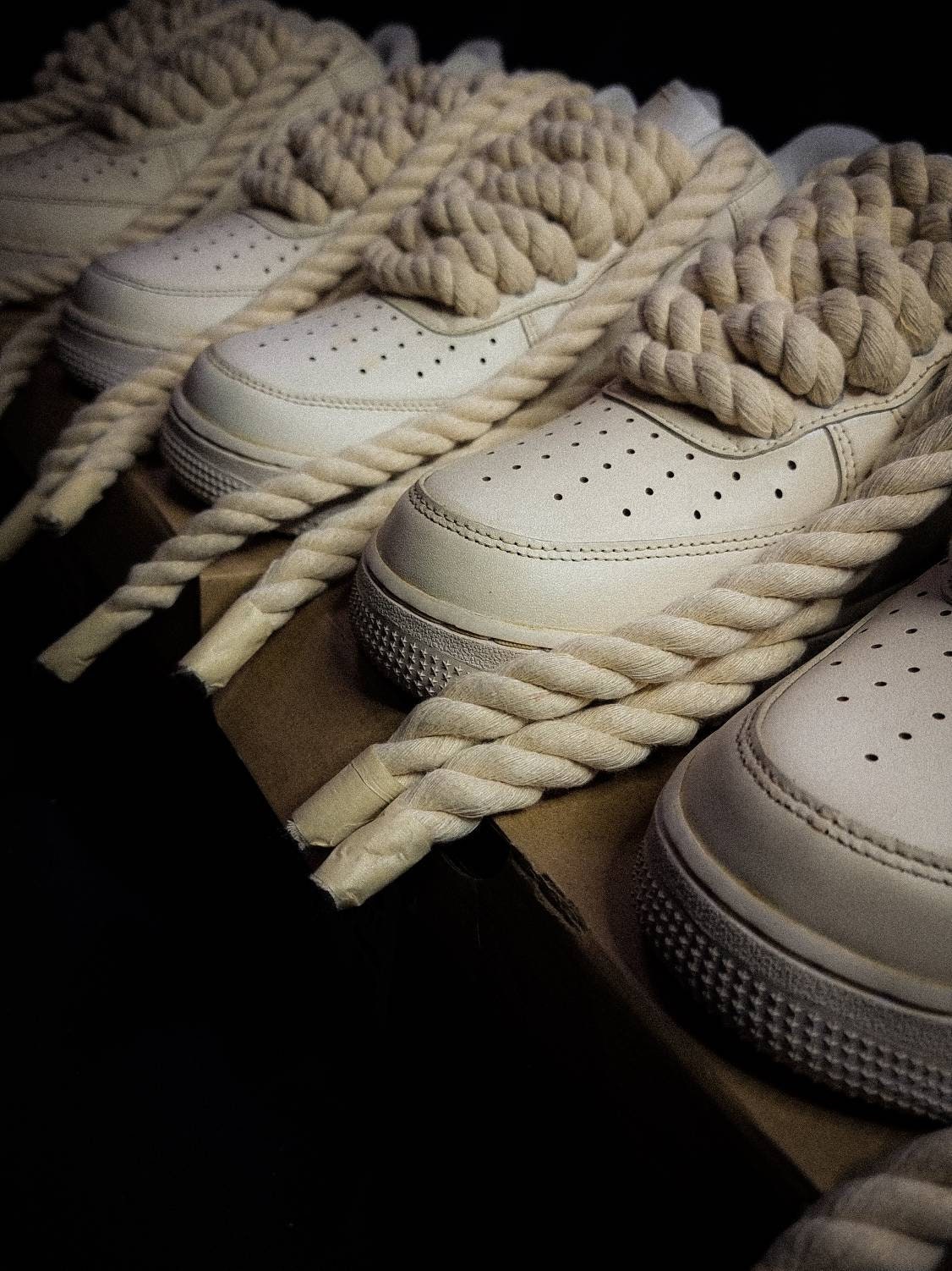 louis vuitton air force 1 custom with rope laces drip｜TikTok Search