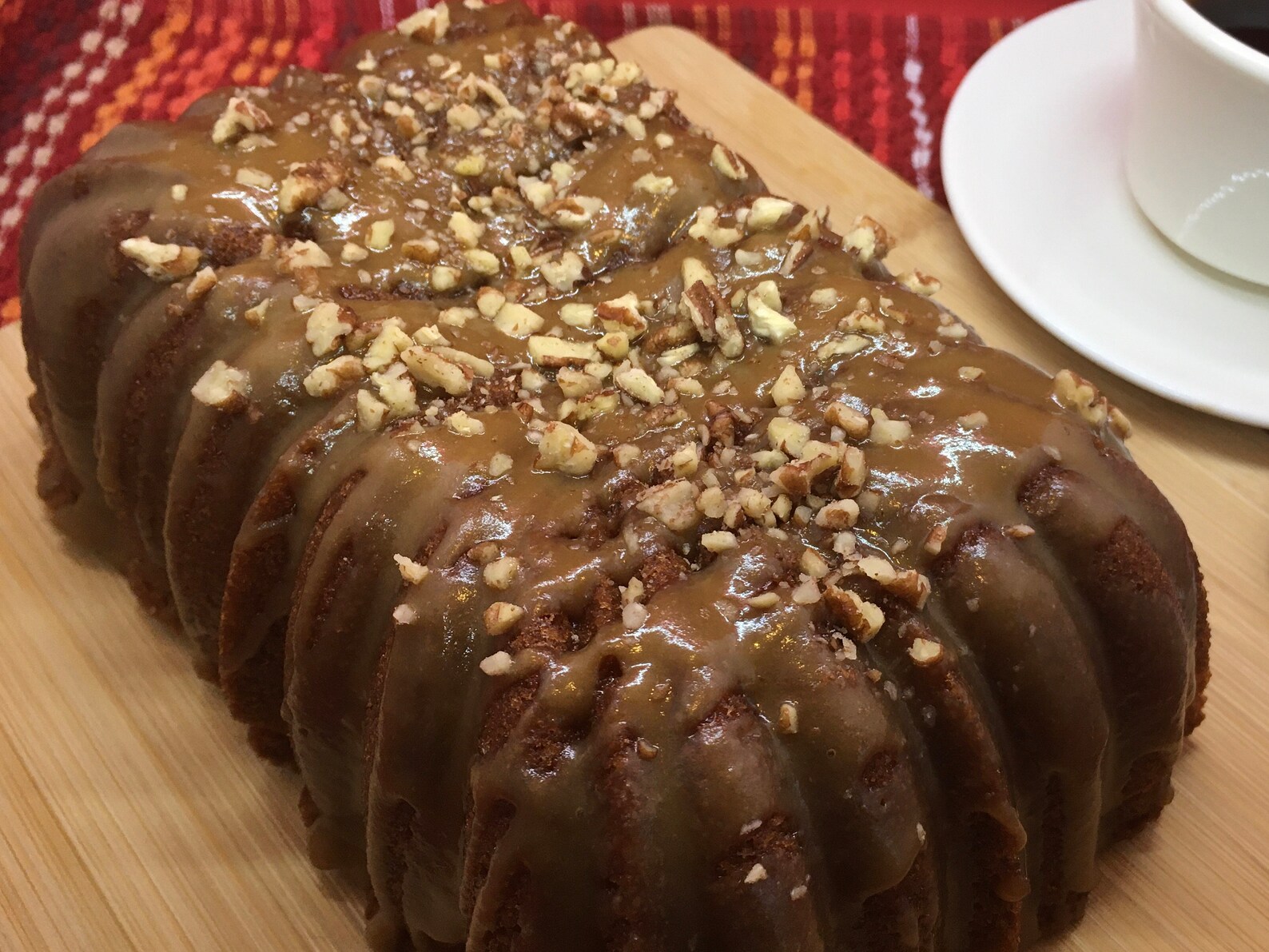 Apple Cinnamon Pound Cake W/ Caramel Glaze & Chopped Pecans Etsy