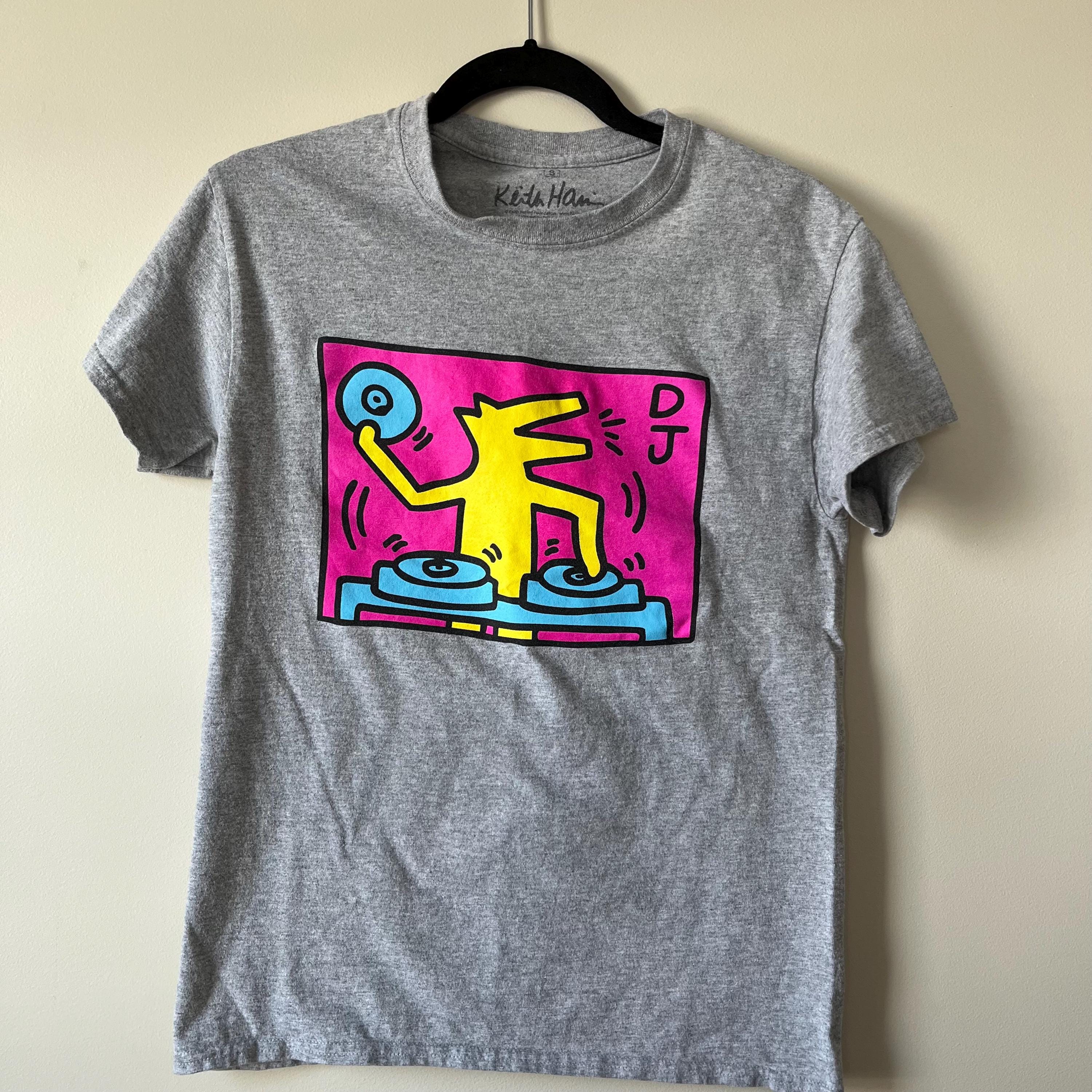 激レア RUNTHEM Keith Haring party Tシャツ Keith Haring RARE vintage shirt Black T Shirt Refuse