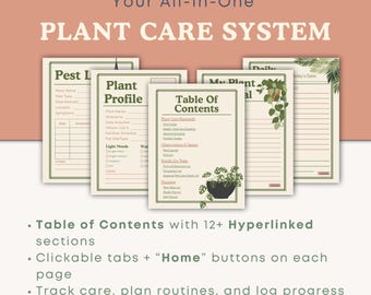 Digital Houseplant Care Binder: Plant Tracker, Watering Schedule And More (GoodNotes, Printable PDF)