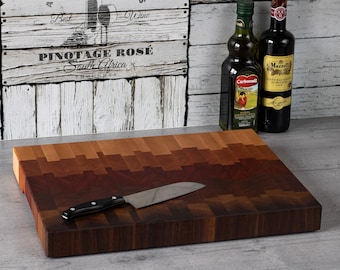 Wooden cutting board | Handmade | End grain cutting board for kitchen | walnut | Sapelli | Padauk | cherry wood | Maple | Solid wood