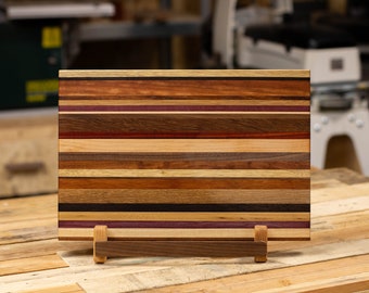 Tabla de cortar de madera | Hecho a mano | Tabla de cortar larga de madera para cocina | Madera maciza