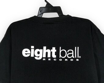 トップス 90s \"eightball records\" tee sizeL Vintage 90s Alien 8 Ball Billiards T Shirt Pool Long Sleeve