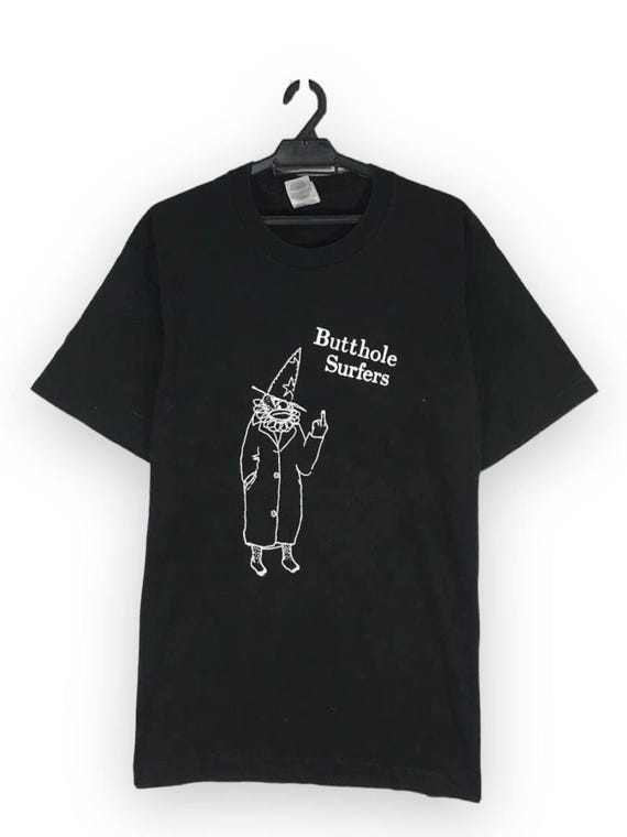 BUTTHOLE SURFERS Tシャツ　Black rubberwear Vintage 90s Butthole Surfers Clown Punk Hardcore Shoe Gaze