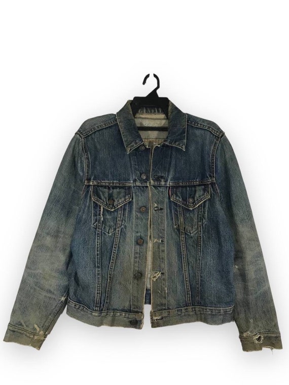 vintage 70s Levis Big E type 3 denim jacket lot 7… - image 1