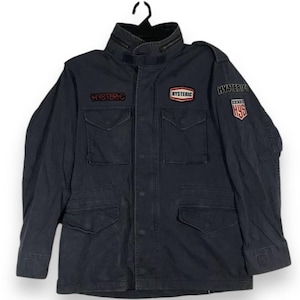 vintage 90s Hysteric Glamour military navy style japanese brand nobuhiko kitamura jacket parka size M