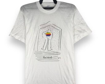 Vintage 90s Apple Macintosh T-shirt: Single Stitch Oversized