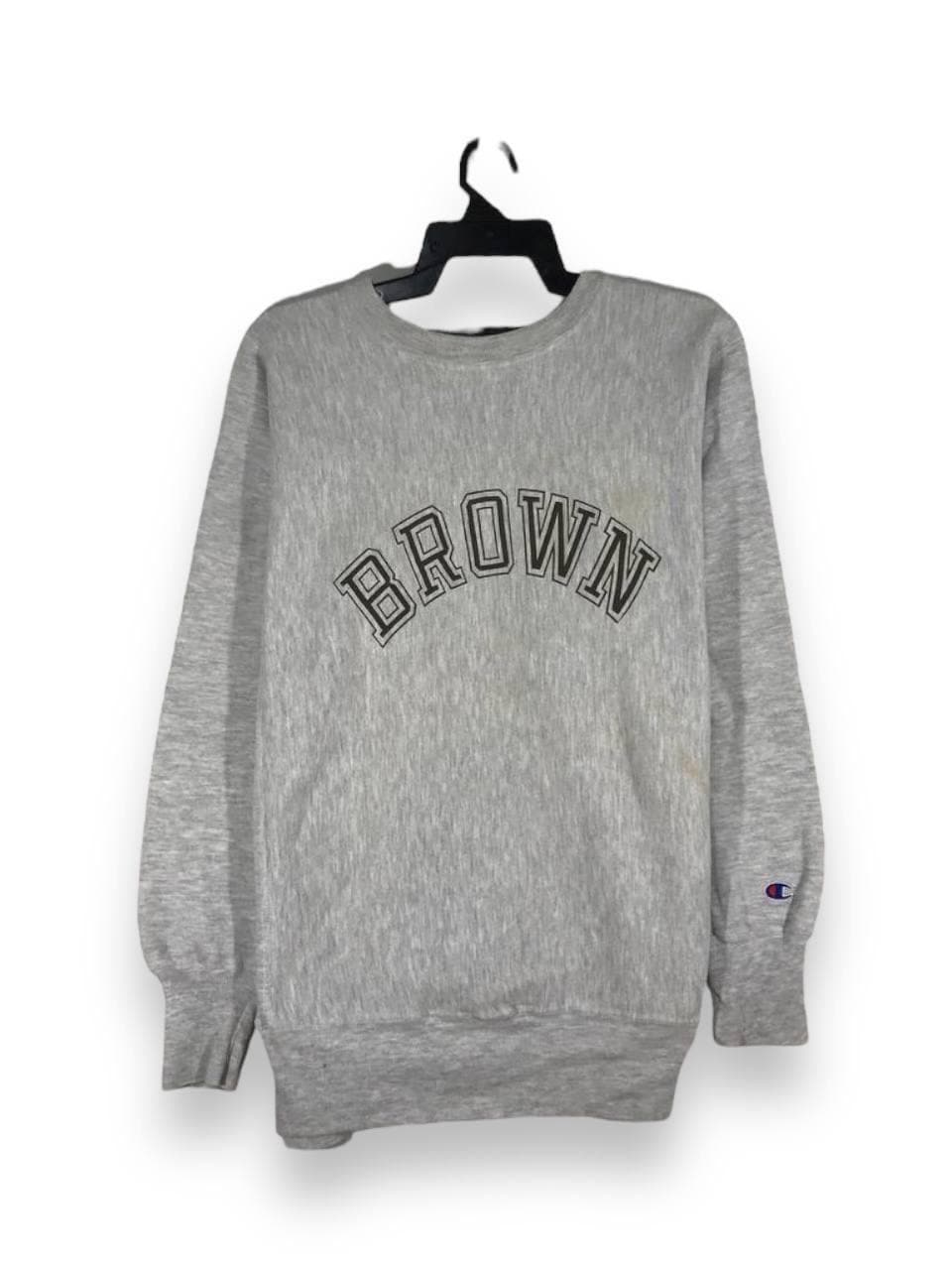 Vtg 90s Champion Reverse Weave Brown University White