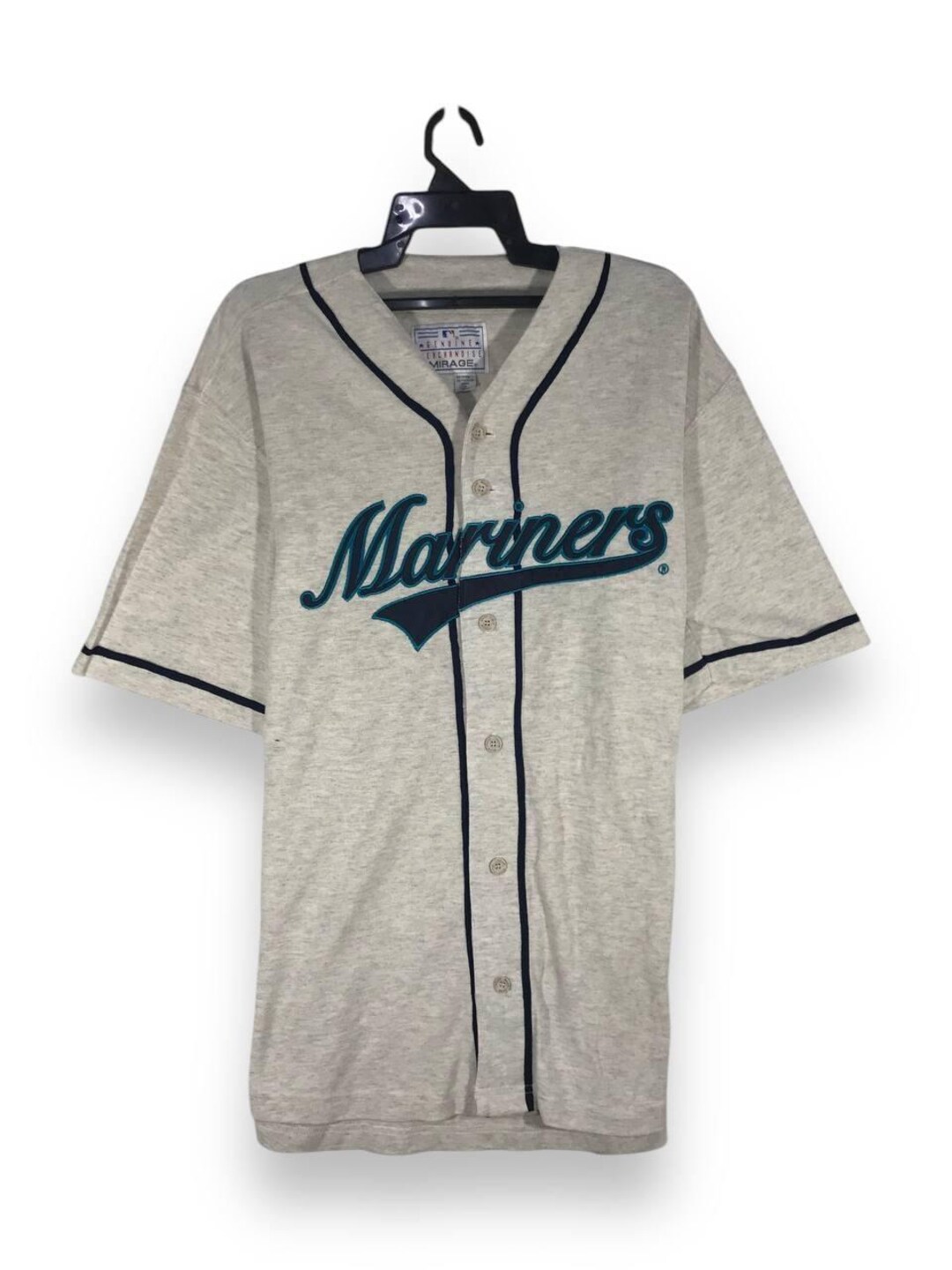 MLB Seattle Mariners 90s 大きめサイズ 古着ゲームシャツ 古着 90s MLB Seattle Mariners マリナーズ 両面 BIG プリント T