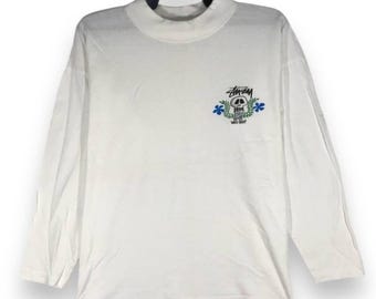 Rare Vintage Late 80s Stussy Native Stickman Tshirt