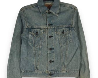 90s Levi's Japan Big E Denim Jacket Lot 71557 Mens Size 38