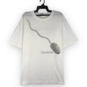 vintage 90s Compaq mouse pc computer technology tshirt tee t-shirt roundneck crewneck tees size XL