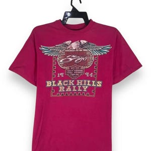vintage 90s 1994  Harley Davidson black hills rally eagle animal bird tshirt tees crewneck size M