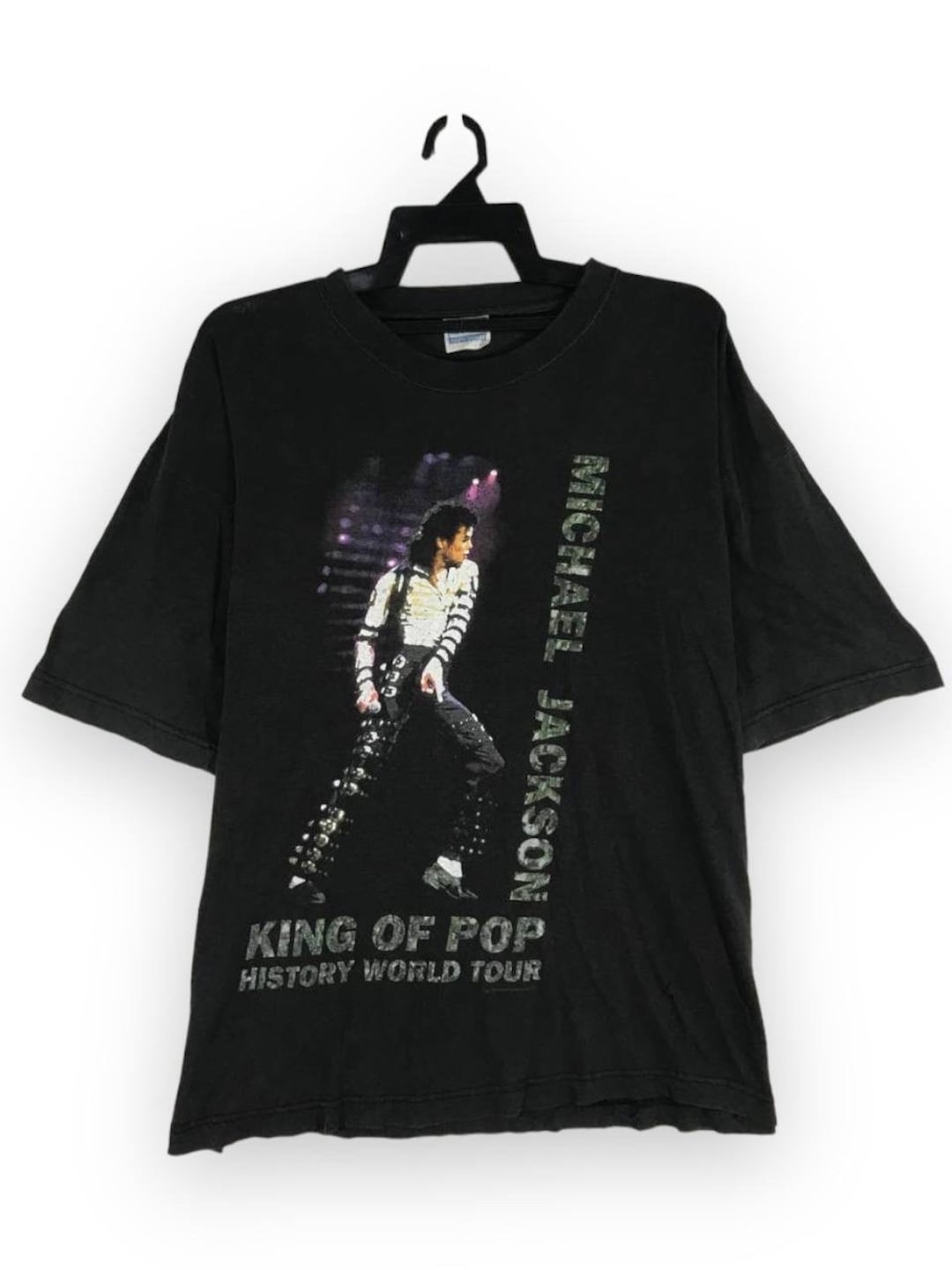 Vintage 90s 1990 Michael Jackson King of Pop Moonwalk Tshirt
