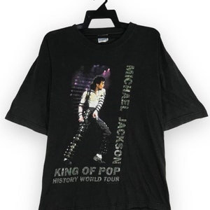 vintage 90s 1990 Michael Jackson king of pop moonwalk tshirt shirt tees roundneck size L