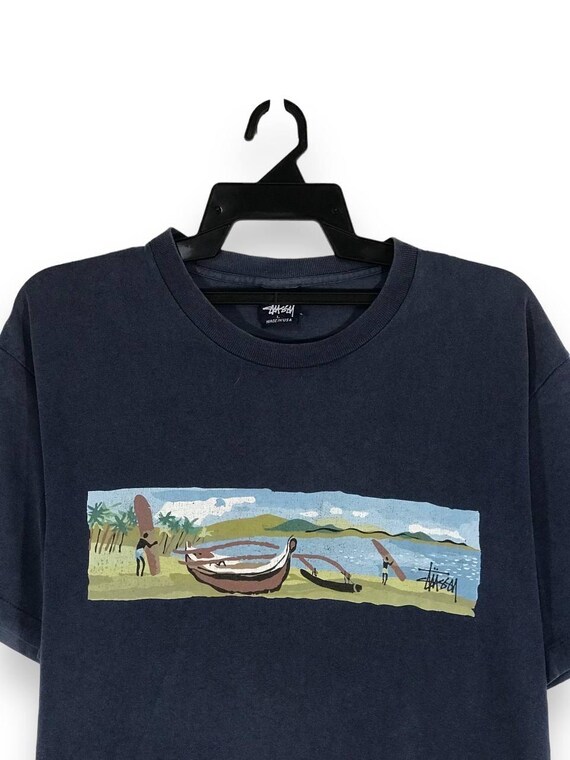 Vintage 90s Stussy Hawaii View Skategang Skateboard Skate