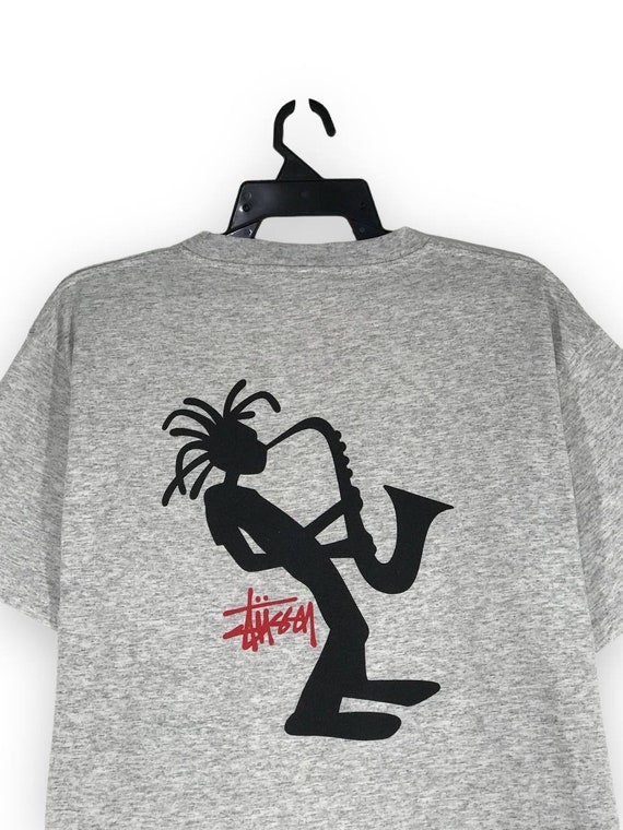 Vintage 90s Stussy All the Jazz Stick Man Tshirt Tee T-shirt Vintage 90s Stussy All the Jazz Stick Man Tshirt Tee T-shirt
