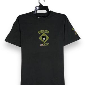 vintage 90s Stussy bear skateboard skate skategang tshirt tees crewneck size M