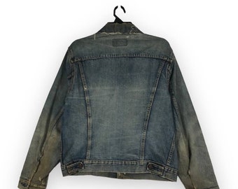 Vintage 60s Levis Denim Jean Jacket Type 3 Big E Men Small