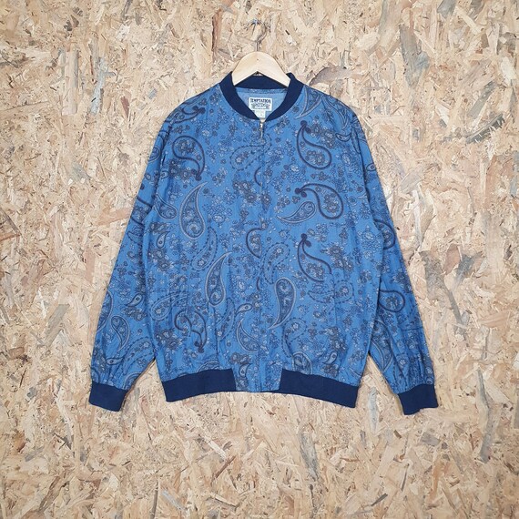 Paisley Print Bomber Jacket