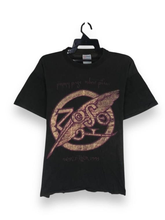 【希少】90s LED ZEPPELIN JIMMY PAGE Tシャツ L RARE Vintage Jimmy Page T-Shirt LED ZEPPELIN Liquid Blue Lic