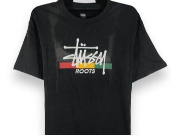 【OLD STUSSY】Stussy Global Roots ’80-13’ Tee 00S Old Stussy Global Roots T-Shirt Black | eBay