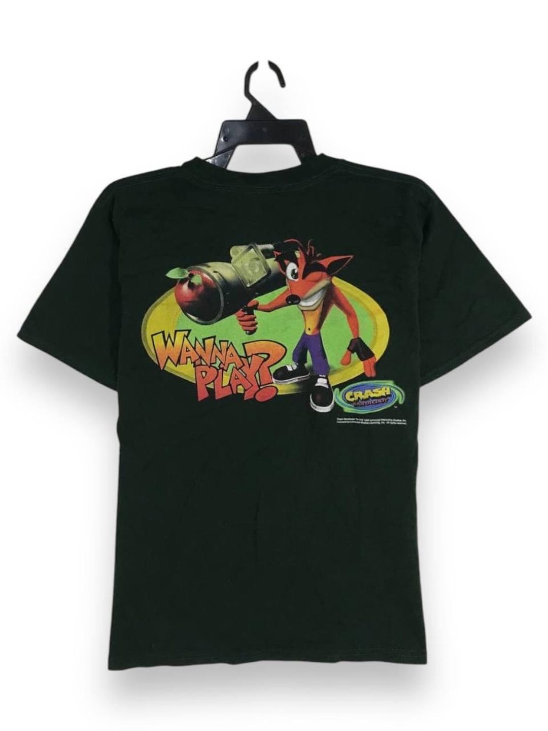 T-shirt Vintage Crash Bandicoot Année 2000 - Taille S - Occasion Très Bon état