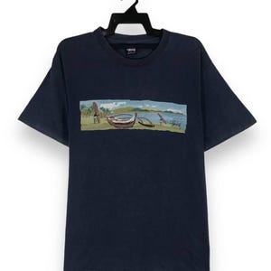 vintage 90s Stussy hawaii view skategang skateboard skate tshirt shirt roundneck tee t-shirt crewneck size L