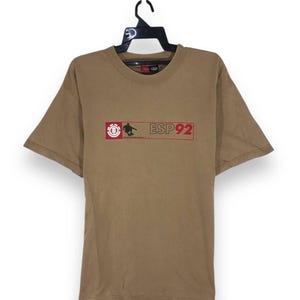 Camiseta vintage de los años 90 de la marca Element, con cuello redondo, talla L