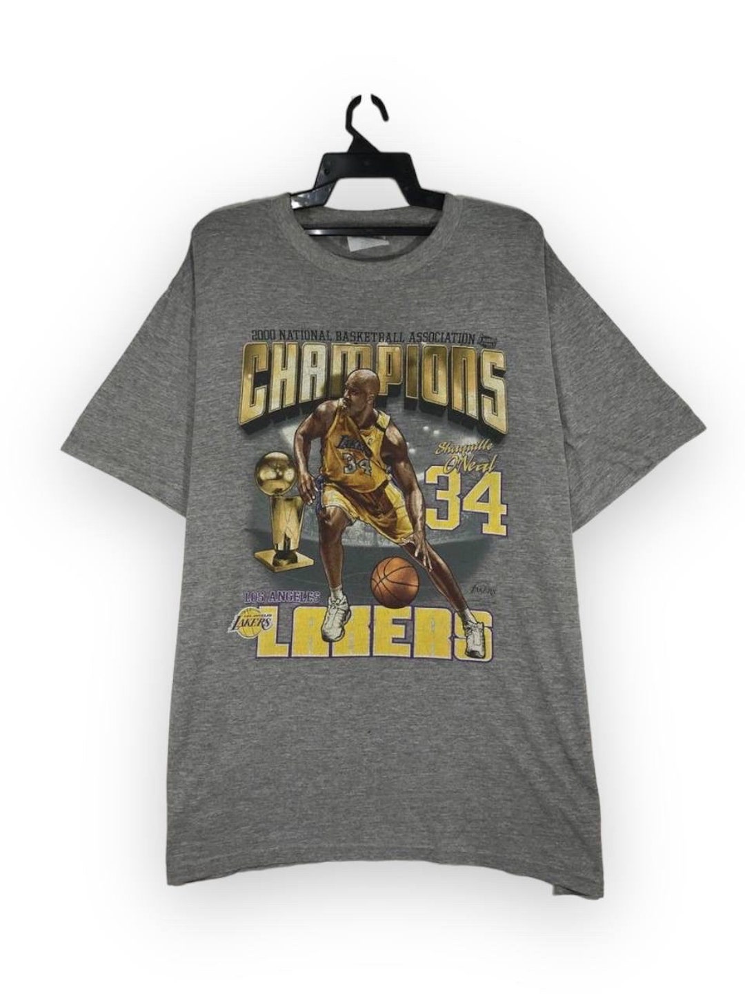 T-shirt Vintage Shaquille O'Neal - Rookie Of The Year Années 90 - Orlando Magic - Taille L - Coton