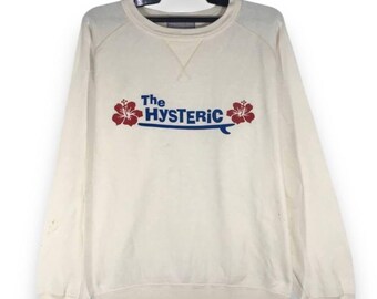 vintage 90s Hysteric Glamour japanese brand nobuhiko kitamura aloha style hibiscus flower sweatshirt pullover crewneck size L