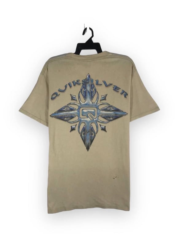トップス 90s Old Quick silver border short Tshirt Vintage 90s Quicksilver Quiksilver Surfing Surf Australia