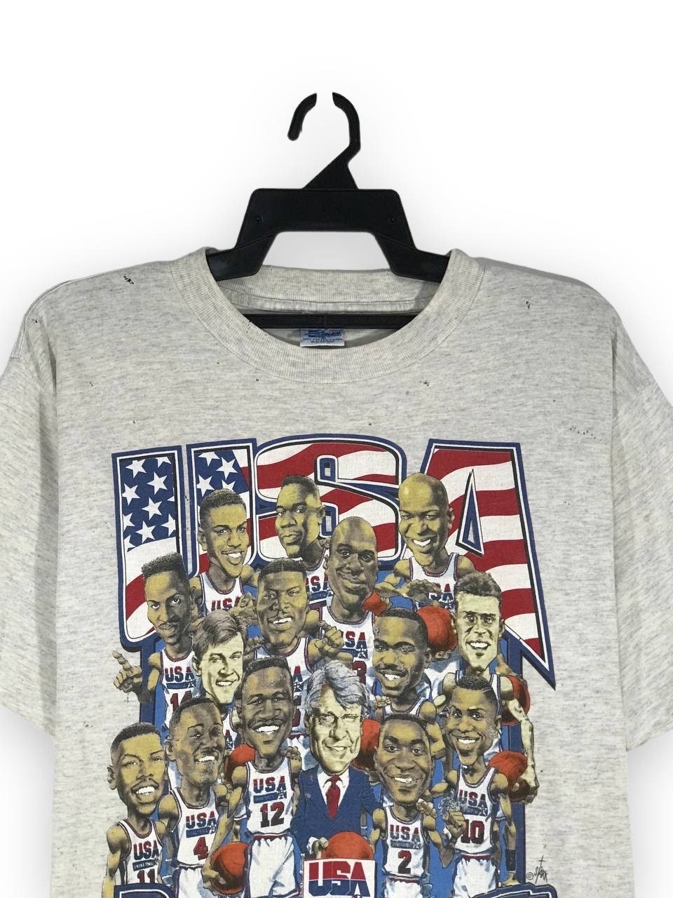 Vintage 90s 1996 Usa Basketball Dream Team 2 Shaq Derrick