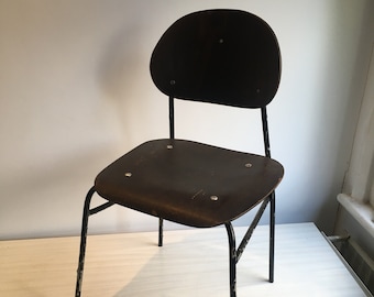 Childs vintage chair, 50/60s wooden and metal