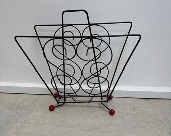 Vintage 1950's Mid-Century Magazine Rack, Sputnik