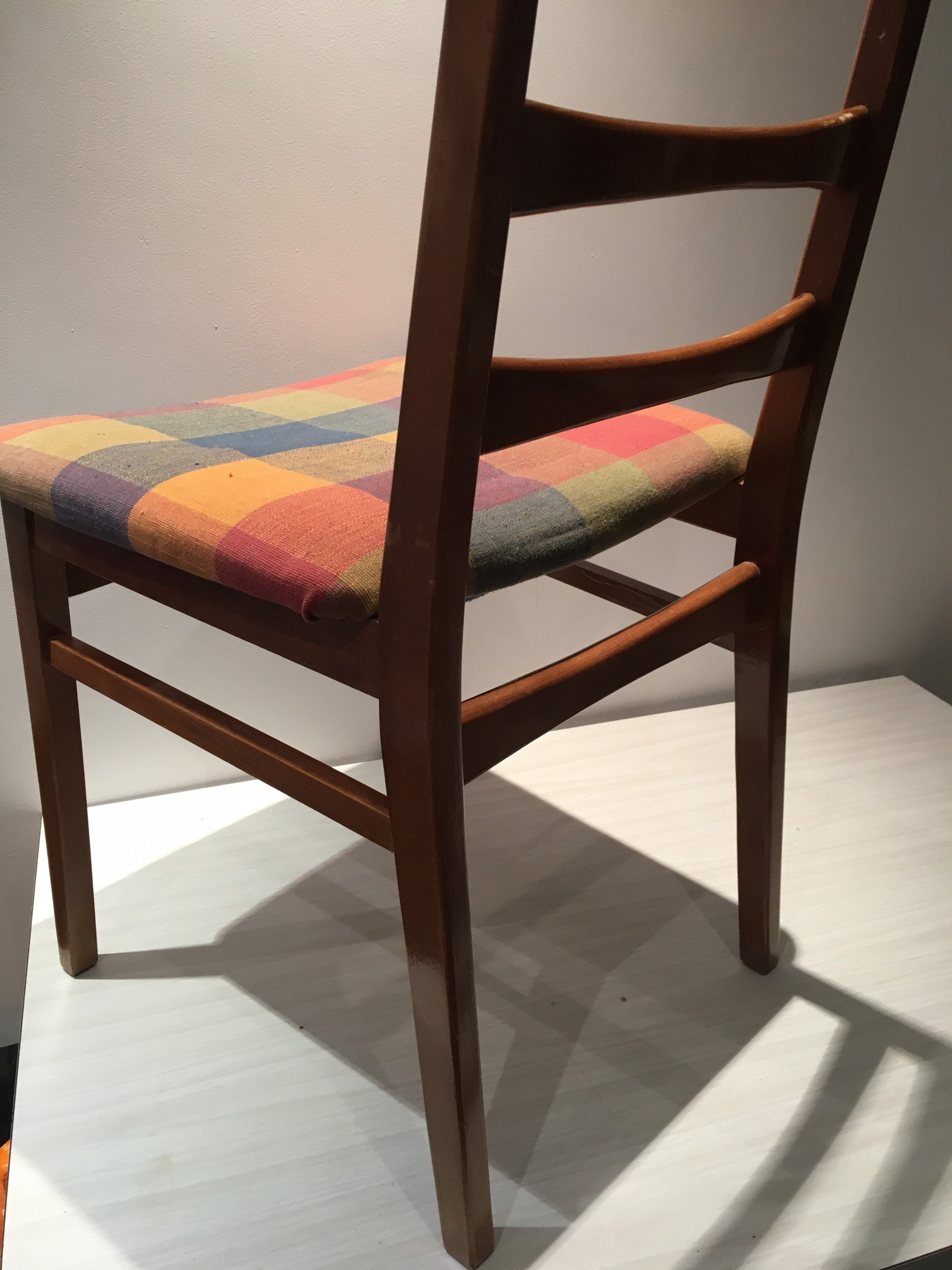 Mid Century Teak Ladder Back Chair Etsy UK