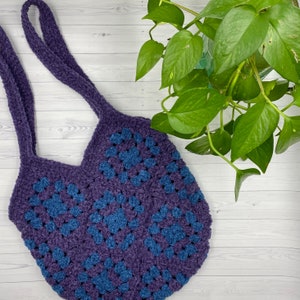 Crochet Granny Square Bag - Handmade Shoulder Bag - Crochet Tote