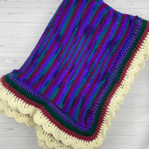 Knit Blanket - Throw Blanket - Twin Size Knit Blanket - Handmade Knit