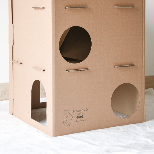 The Castle - Corrugated Cardboard Castle for Bunny Rabbits & Cats