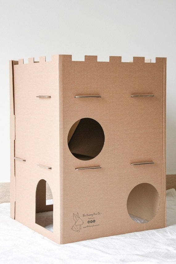 Rabbit cardboard house hotsell
