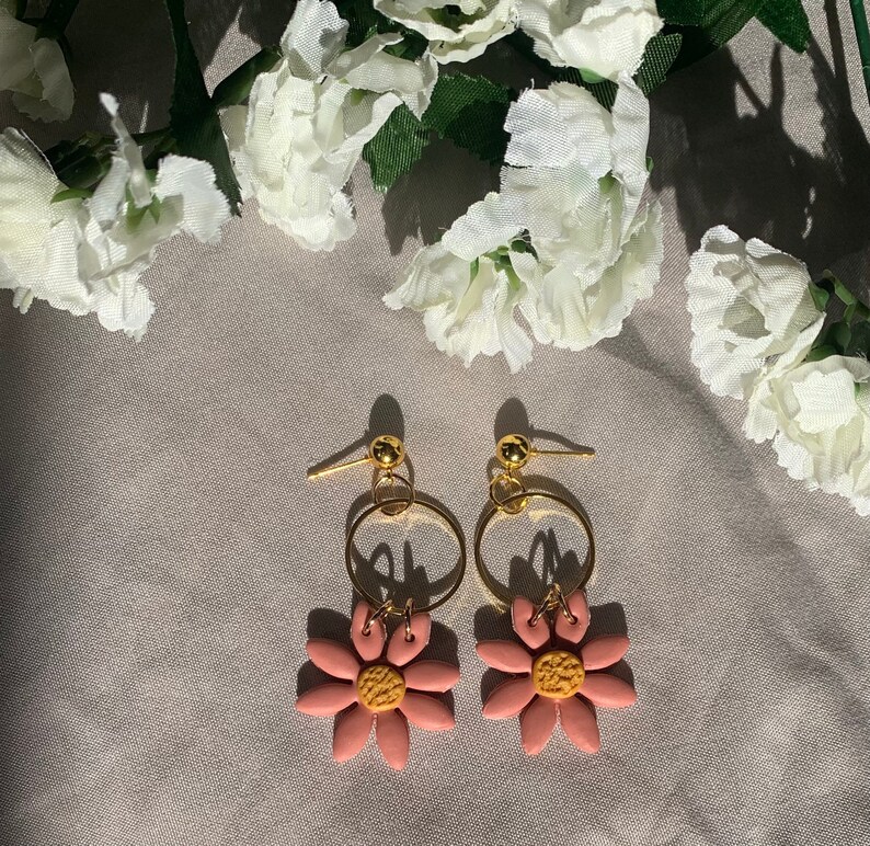 Flower Earrings Summer Floral Earrings Daisy Earrings Spring Earrings for Women