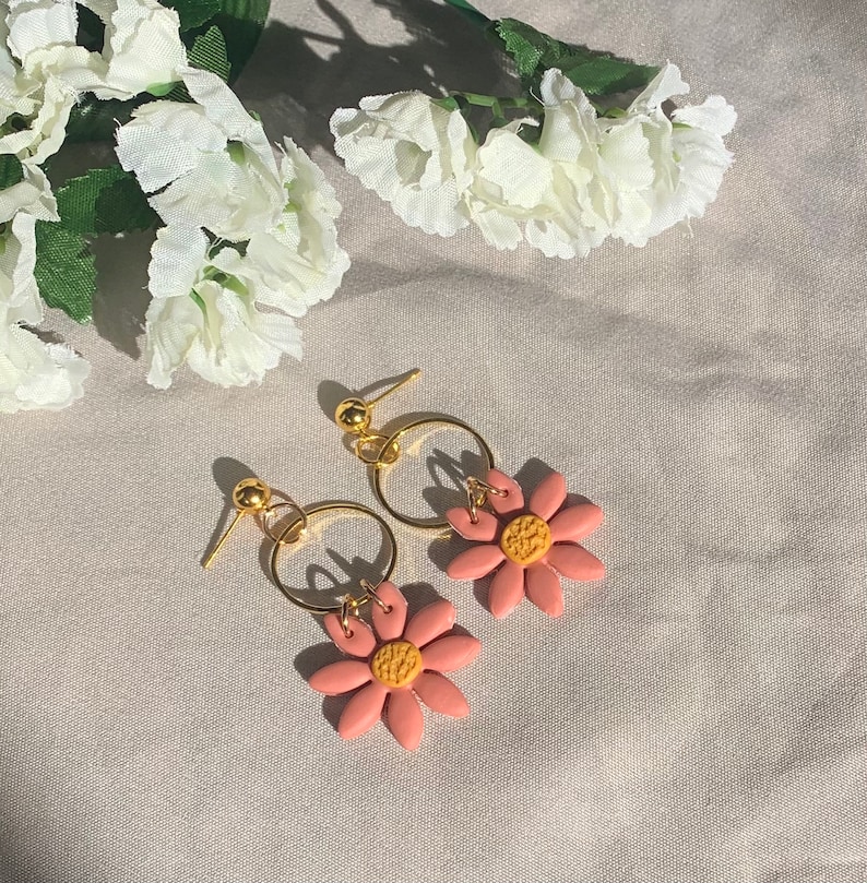 Flower Earrings Summer Floral Earrings Daisy Earrings Spring Earrings for Women