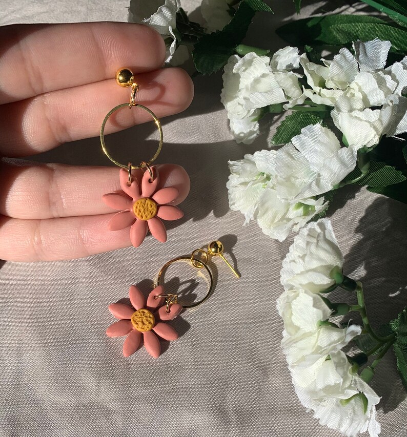 Flower Earrings Summer Floral Earrings Daisy Earrings Spring Earrings for Women