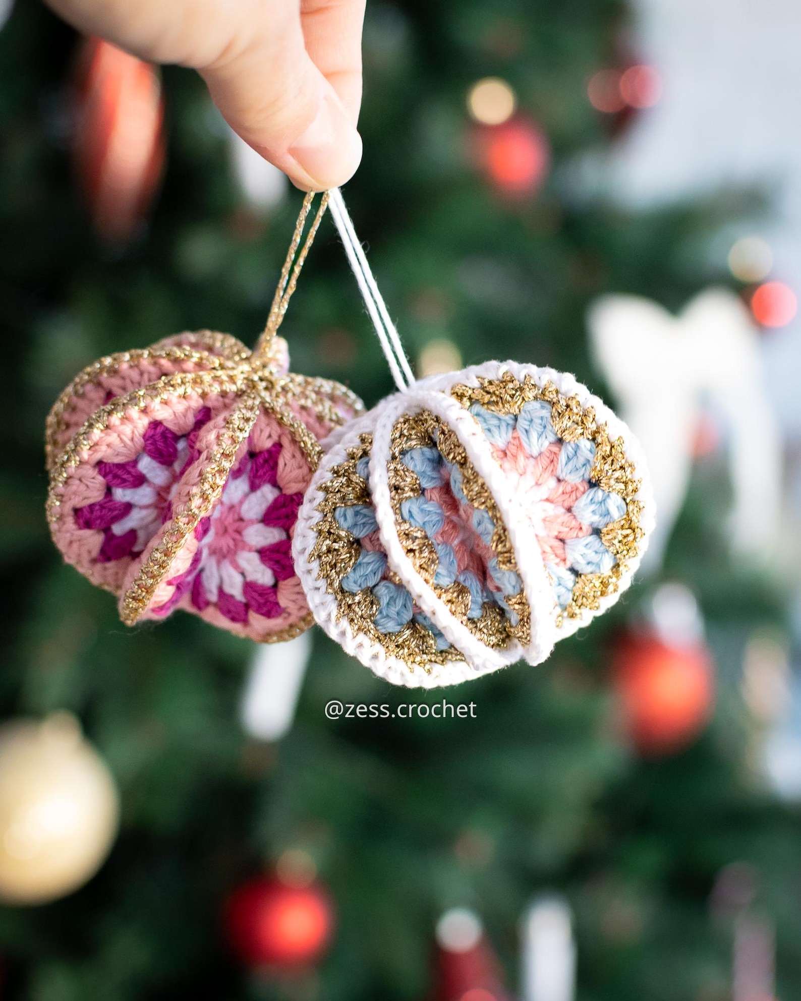 CROCHET TUTORIAL Granny Square Christmas Bauble - PDF Pattern in French ...