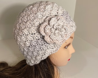 Handmade Crochet Cotton Beanie, Multicolor Women's Hat