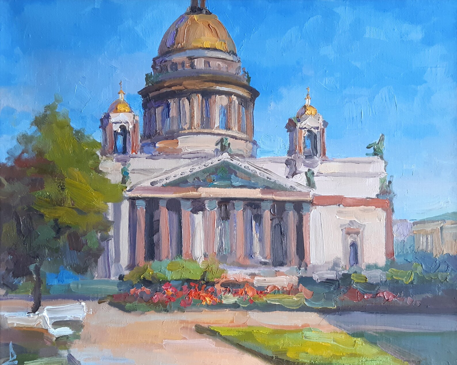SaintPetersburg Painting City Original Art Cathedral Wall Art Etsy